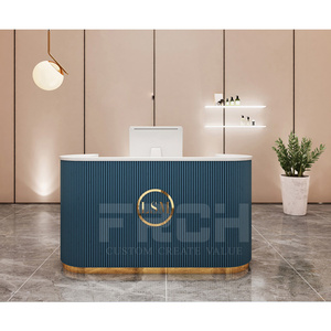 En gros Fait Sur Commande Petit Salon De Coiffure Réception Design Moderne En Forme de U Comptoir de Réception - Product Image 2