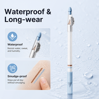 Crayon Eyeliner Imperméable avec Taille-Crayon Intégré, Longue Tenue Anti-Bavures, Résiste à l'Eau, à la Transpiration et à l'Humidité pour une Utilisation Toute la Journée