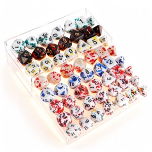 Juego de Dados de Resina de 7 Piezas, Color Sólido, Ecológico, Duradero, con Logotipo Personalizado OEM/ODM, Forma Poliedrica Irregular para Juegos de Rol de Mesa - Product Image 3