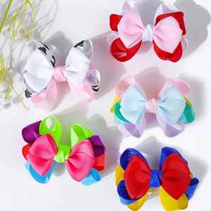 Colorful Bow <b>Hair</b> <b>Clips</b> Girls <b>Double</b> <b>Layer</b> Ribbon Barrettes Sweet Fabric <b>Hair</b> Accessories Kids Handmade <b>Hair</b> <b>Clips</b> Wholesale - Product Image 1