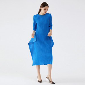 Vestido de cintura acampanada de doble cara informal de primavera 2025 para mujer, diseño coreano, estilo único de moda con volantes de Orquídea, nuevo aspecto dulce - Product Image 3
