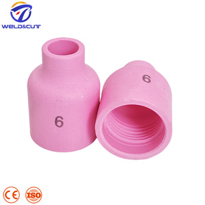 Buse à lentille de gaz TIG 54N16SW # 6 3/8 pouces 9,5 mm en alumine refroidie au gaz <span class=keywords><strong>pour</strong></span> torche WP-17 18 26, 10 pièces - Product Image 2