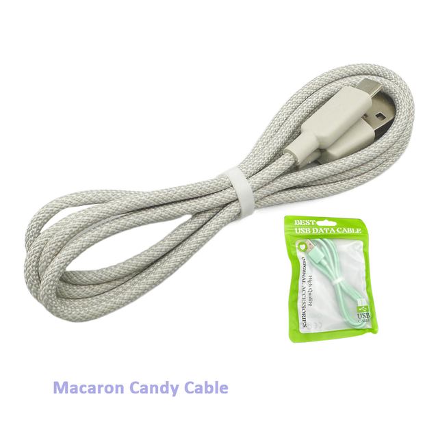 Nylon Braided Usb Fast Charging Cable Colorful 1M 2M 3M 2.4A Multi Colors Charging Cable