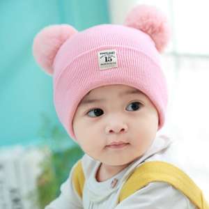 Adorables bonnets en tricot pour enfants et bébés, unisexes, chauds pour l'hiver, avec <span class=keywords><strong>cache</strong></span>-<span class=keywords><strong>cou</strong></span>, ensemble <span class=keywords><strong>bonnet</strong></span> et écharpe multicolores pour bébé - Product Image 2