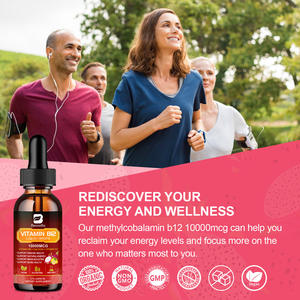 Gotas de Vitamina <span class=keywords><strong>B</strong></span> Líquida Oral de 60 ml, Refuerzan el Sistema Inmunológico, Apoyan la Salud Cerebral, Cardíaca y Cardiovascular, Mejoran la Memoria y la Concentración - Product Image 6