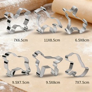 Emporte-pièces pour biscuits en forme de chien <span class=keywords><strong>Labrador</strong></span>, en acier inoxydable, pour Corgi, Caniche, Teddy, Alaska, Bichon Frisé, moule à biscuits, passe au lave-vaisselle, outils de pâtisserie DIY - Product Image 3