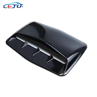 Autocollant aspect fibre de carbone ABS noir brillant, accessoires universels pour voiture, kits de carrosserie, capot avant, prise d'air, couvercle de scoop