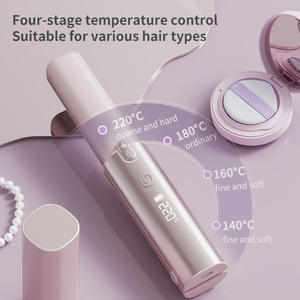 Plancha de Pelo Inalámbrica Recargable de Cerámica con Pantalla LCD y Carga USB - Estilizador de Cabello Portátil para Uso Doméstico - Product Image 3