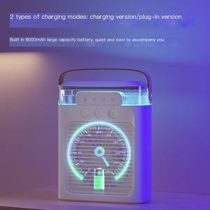 Lovfe <span class=keywords><strong>Climatiseur</strong></span> Rafraîchisseur d'Air Portable, Meilleure Vente, Nouveauté, Ventilateur <span class=keywords><strong>Mini</strong></span> de Bureau Humidifiant et Refroidissant Électrique à Trois Trous - Product Image 4