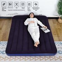 Matelas pneumatique gonflable portable, lit d'appoint floqué pour le camping, matelas de couchage pour la maison, lit gonflable en PVC durable, hauteur 22 cm