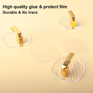 Crochet adhésif transparent en twill épaissi sans perçage, lot de 3, en plastique, adhérence forte, style moderne et épuré, fabriqué en Chine, sans fonctionnalité supplémentaire - Product Image 6