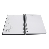 Agenda Profesional de Fábrica con Páginas Punteadas, Encuadernación en Espiral con Alambre, Diario, Cuaderno de Cuero PU con Banda Elástica