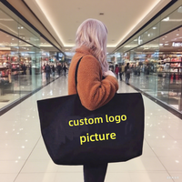 Vente en gros de sacs cabas en toile de coton réutilisables personnalisés Créez votre propre sac avec poignée en ruban ou en corde et logo imprimé personnalisé
