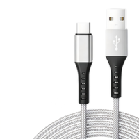 Câble USB Type C tressé en cuivre pur, fourni par l'usine, charge rapide, transfert de données 480 Mbps, connecteur nickelé, multicolores, compatible iOS