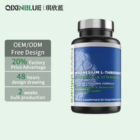 Capsules végétariennes de L-thréonate de magnésium avec vitamines C et D3 pour le soutien de la mémoire cérébrale, de la concentration et de la santé nerveuse – Complément alimentaire pour adultes