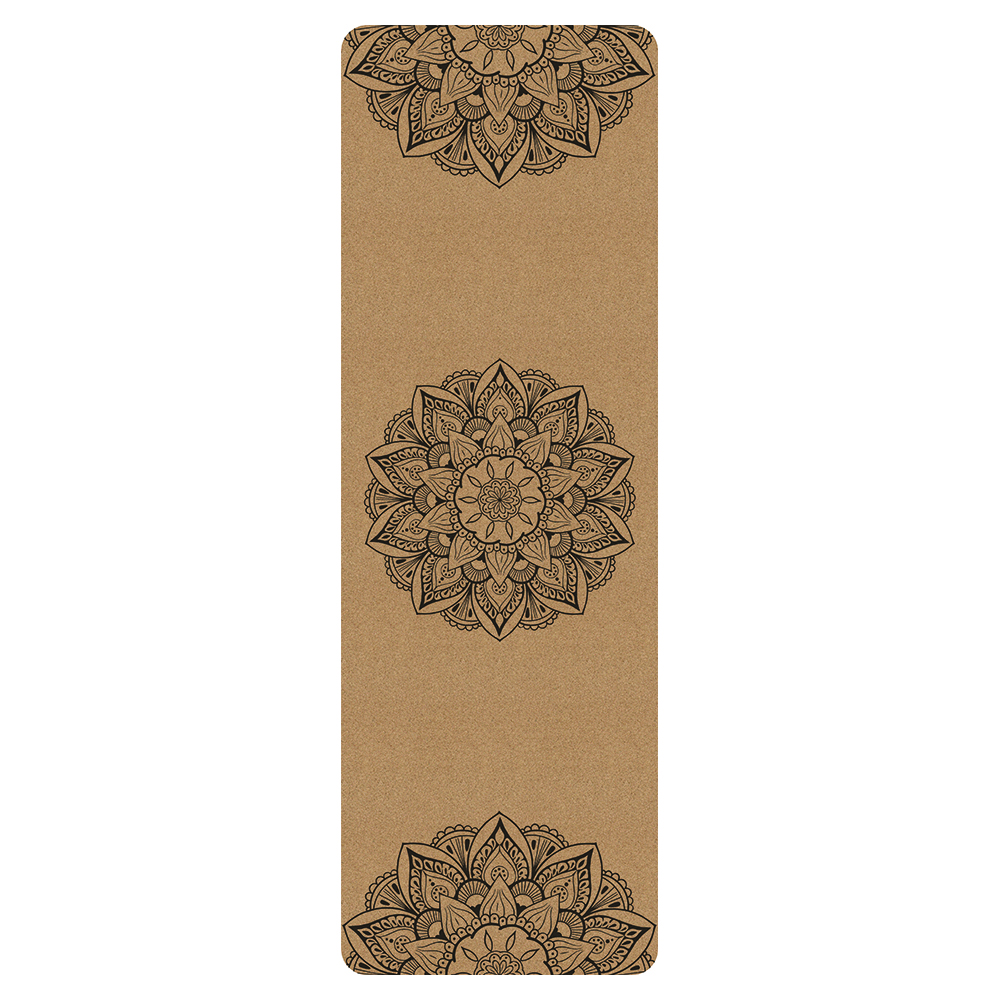 Manta de Yoga de Corcho - Mandala Negro