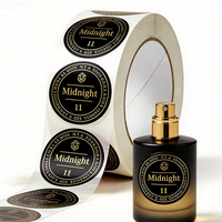 Etiqueta Autoadhesiva Personalizada para Botellas de Perfume, Impresión en Serigrafía Resistente al Agua, Etiquetas de Lujo con Estampado en Caliente