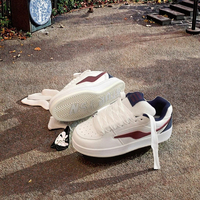 Chaussures de skate décontractées pour femmes bleu clair, style coréen, avec semelle épaisse antidérapante, chaussures de sport