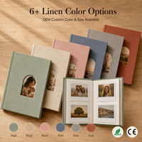 Album photo en lin certifié CE et RoHS, 60 pochettes, pages intérieures en PET, Instax Wide 400 300, qualité archivistique, fabricant OEM