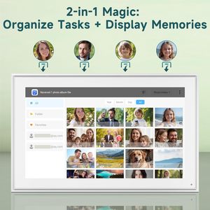 Calendario digital de fábrica de 21.5 pulgadas, calendario de modo dual con <span class=keywords><strong>Google</strong></span> Play y sincronización de múltiples <span class=keywords><strong>calendarios</strong></span>, pantalla táctil inteligente - Product Image 3