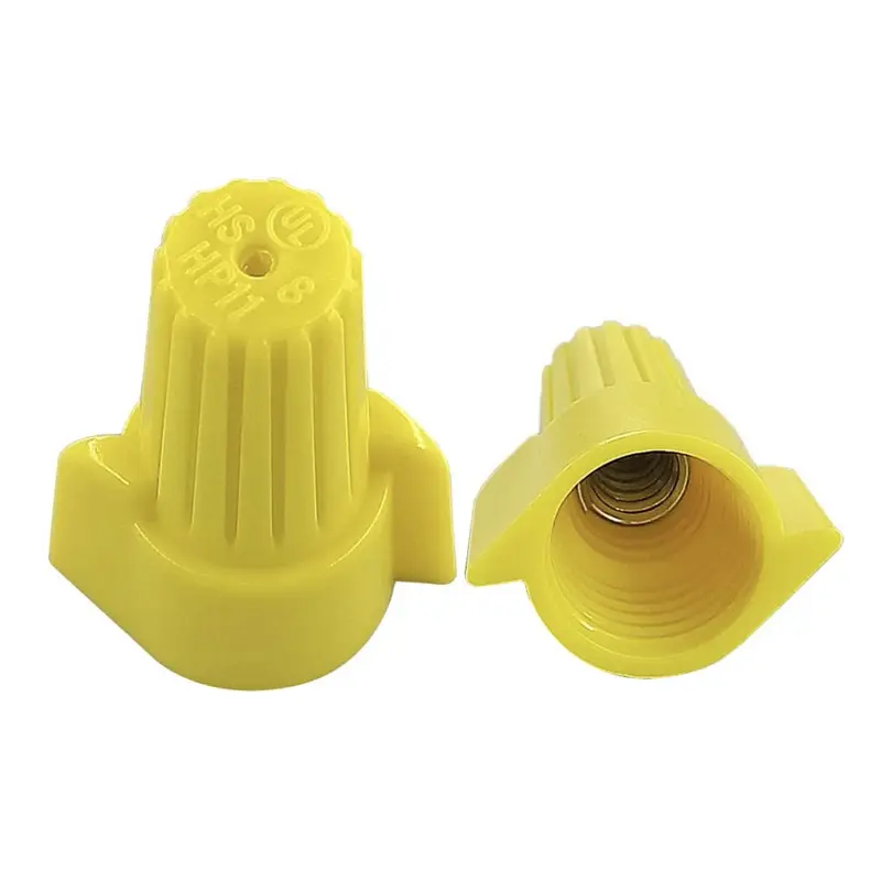 100pcs HP11 jaune Easy Outdoor Seal Elec Easy Twist On Application Wire Connectors Waterproof Nuts