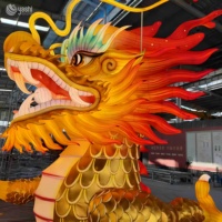 Lanternes LED étanches pour le Festival du Dragon Chinois, grandes lanternes du Dragon du Zodiaque, éclairage décoratif commercial pour parcs extérieurs