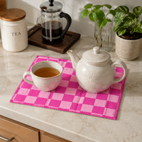Tapis de séchage de vaisselle matelassé absorbant pour cuisine, tapis égouttoir en microfibre résistant à la chaleur, dessous de plat éponge, vente en gros