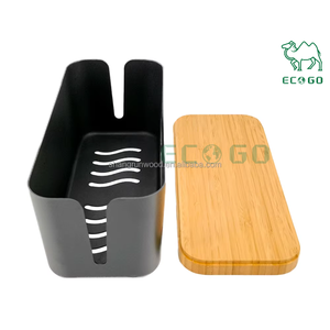 Upgraded Extra <b>Large</b> Bamboo Trash <b>Bag</b> Dispenser Wooden Bamboo Plastic Garbage <b>Bag</b> <b>Storage</b> Organizer - Product Image 5