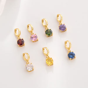 Подвеска на день рождения, подарочное ожерелье из драгоценных камней, 18 карат, с золотыми кристаллами, цирконами, зажимы, подвеска, аксессуары, ожерелье, ювелирные изделия - Product Image 2