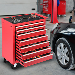 Carrito de Herramientas Multifuncional con Cerradura, Caja de Herramientas Rodante de 7 Cajones, Gabinete de Herramientas para Taller, Garaje, Almacén - Product Image 1