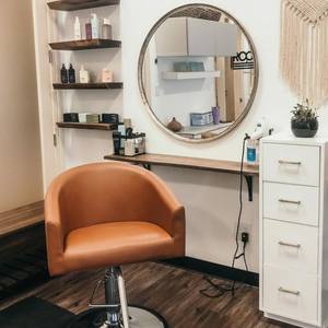 Commercial Furniture <strong>Barber</strong> Chair Modern Hairdressing <strong>Mirror</strong> and Chair Set Beige Hairdresser Leather Reclining Chair - Product Image 3