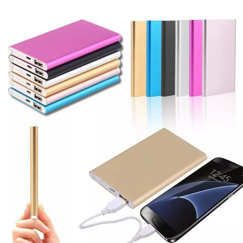 2023 Promotion gift Slim Mini Power Bank 5000mAh for Samsung Portable PowerBank 5000mAh External Battery Charger For Iphone