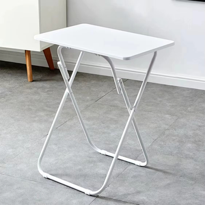 Nhà máy cung cấp giá rẻ nóng bán nhỏ xách tay gấp bằng gỗ hàng đầu kim loại chân MDF bàn ăn - Product Image 2