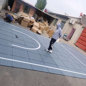 Kit <span class=keywords><strong>de</strong></span> terrain <span class=keywords><strong>de</strong></span> <span class=keywords><strong>basket</strong></span>-ball 20'x 25' pour terrain à domicile, couleur : bleu marine, possibilité <span class=keywords><strong>de</strong></span> dessiner des lignes et des logos - Product Image 4