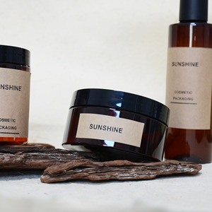 100ml 150ml 200ml hổ phách rỗng bao bì mỹ phẩm cosmet Set tái chế chai nhựa với bơm cho mỹ phẩm - Product Image 6