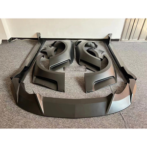 Runde FRP matériel large Kit de carrosserie pour 2015-2017 Ford <span class=keywords><strong>Mustang</strong></span> mise à niveau CD grande roue sourcil pare-chocs avant jupes latérales nouveauté - Product Image 1