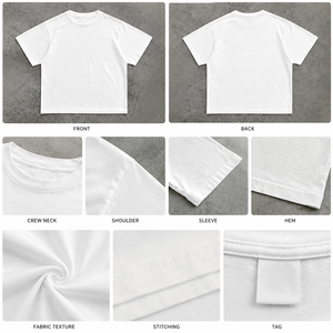 T-shirts unisexes OEM à personnaliser, manches courtes, en coton tricoté, coupe oversize, sans impression, style Ringer personnalisé - Product Image 3