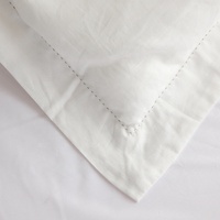 Housse de couette texturée 100 % coton biologique en percale, aspect lin, respirante et douce, avec fermeture éclair – Vente en gros