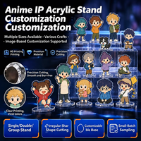 Standee Akrilik Transparan Tebal Berkualitas Tinggi dengan Cetakan Kustom Kartun Anime, Hadiah Akrilik Personal untuk Wisuda