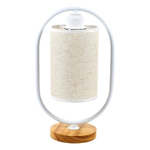 Nuova Lampada da Tavolo in Legno e Tessuto in Stile Cinese Moderno, Lampada da Comodino per Camera da Letto, Lampada LED USB Dimmerabile Creativa Fai-da-Te per Soggiorno - Product Image 1