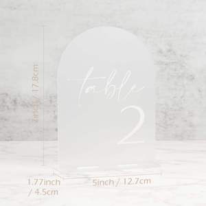 Acrylic Wedding <b>Table</b> <b>Number</b> Signs Gold Foil <b>Table</b> Cards Reception Party Banquet <b>Table</b> Decor With Stand - Product Image 2