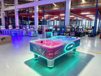 Table de hockey sur air multi-balles à monnayeur, machine de jeu d'arcade avec marqueur électronique LED, 2 joueurs, pour centre de jeux