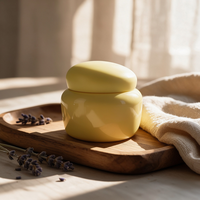 Pot en plastique en forme de pierre de 50g, 100g, 200g, 250g pour crème pour le visage, crème pour le corps, nettoyant pour le visage, crème de soin de la peau