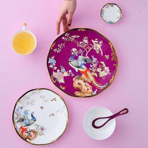 Wholesale 11pcs <b>Chinese</b> Classical Lucky Bird Home Decors Luxury Living Room Fine Porcelain Dinnerware <b>Sets</b> - Product Image 4