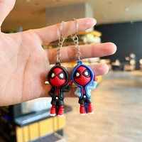Nouveau Porte-clés PVC Spider-Man de taille moyenne, transfrontalier, pour sac et clés de voiture, cadeau promotionnel pour la génération de prospects