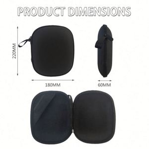 Étui de transport léger et étanche en EVA noir pour écouteurs, sac de rangement portable pour l'extérieur et les voyages - Product Image 5
