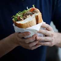 Papier jetable pour le petit-déjeuner du pain grillé et papier sandwich anti-graisse.