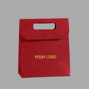 Luxury Wholesale Reusable <b>Bags</b> Die-cut Handles Tote Art Textured <b>Paper</b> <b>Gift</b> <b>Bag</b> With Logos Custom Offset Printing Hot Stamping - Product Image 4