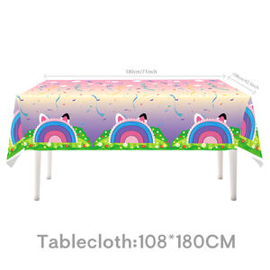 Juego de suministros para fiesta de cumpleaños con temática de <span class=keywords><strong>Gaby</strong></span> Magic House, que incluye platos de papel, vasos, Pancarta, globos para niños, decoraciones de celebración - Product Image 6