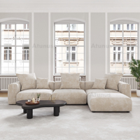 ATUNUS US Sofaset Großes Modulsofa Ecksofa aus Cordstoff – auf Lager, Direkthandel